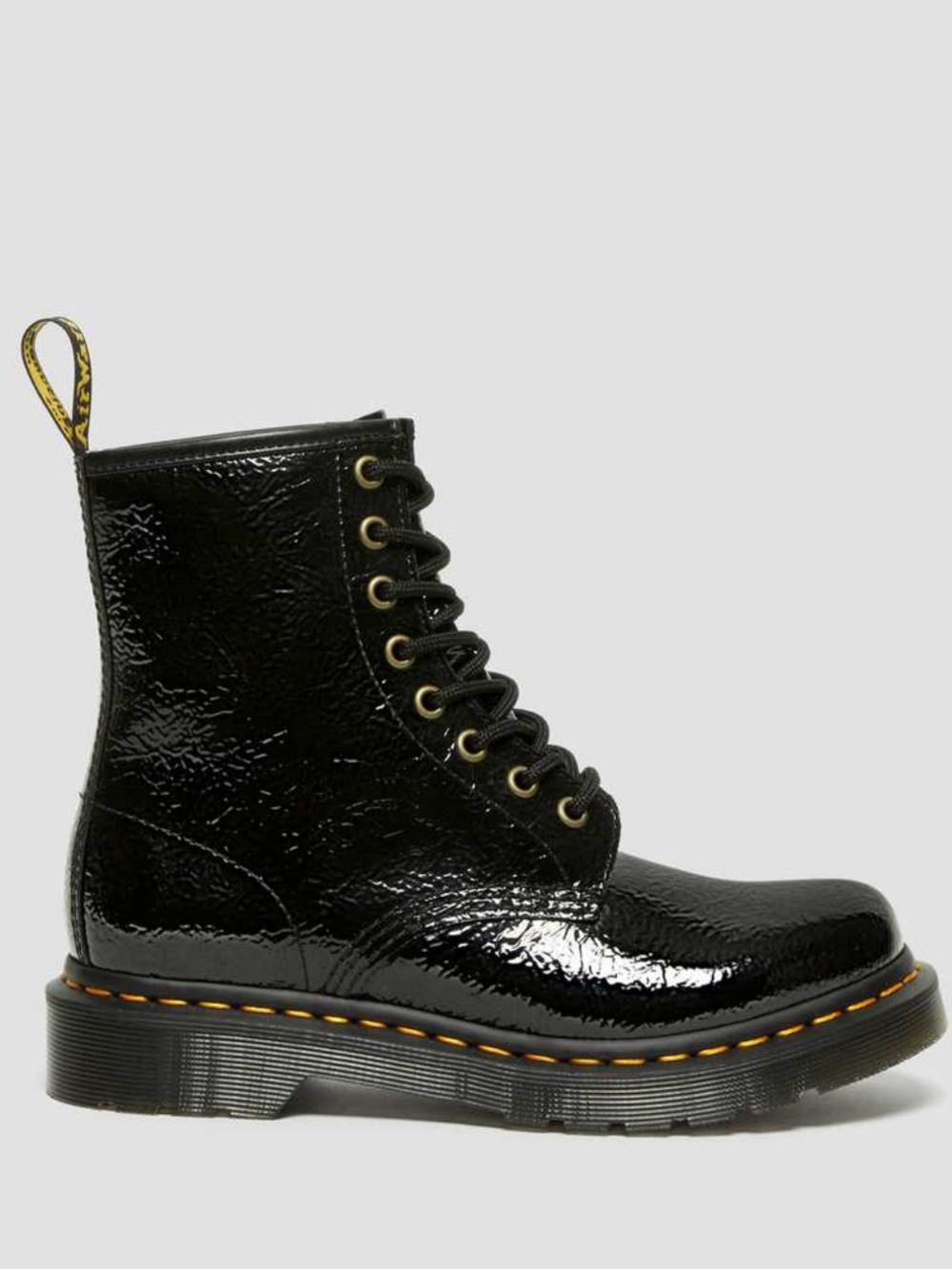 Dr. Martens 1460 Distressed Patent Leather Lamper Black Women’s size 7 NEW!!!